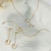 Venta caliente transfronteriza europea y americana, colgante geométrico redondo de mariposa simple y creativo, joyería, collar, pulsera y pendientes para mujer