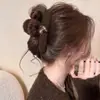 Grampo de Cabelo Grande de Pelúcia com Laço para Outono e Inverno para Mulheres 2026 Novo Lindo Grampo Tubarão de Alta Qualidade para a Parte de Trás da Cabeça