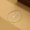 Pulsera de Plata 999 para Pie Pulsera de Ágata Guofeng para Pareja Artística Versátil Temperamento Antiguo Chino Regalo Suave para el Cabello