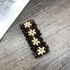 Pulsera bohemia vintage de hilo elástico con cuentas de madera, pulsera tejida a mano de estilo étnico popular transfronterizo