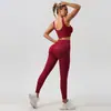 Traje de ropa de yoga sin costuras transfronterizo, sujetador deportivo de fitness, cadera, secado rápido, pantalones de fitness, traje de yoga para mujer