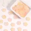 Contas de vidro translúcido cor flor de cerejeira de 14 mm com furos retos para pulseiras, colares e acessórios artesanais DIY estilo antigo