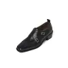 Sapatos Pequenos de Couro Vazado Estilo Britânico com Fivela de Couro Sapatos de Couro Pequenos 2026 Primavera Salto Médio Grosso Couro Genuíno Bico Quadrado Corte Profundo Sapatos de Salto Único para Mulheres