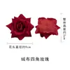Flores de Rosa de Terciopelo Artificial Paquete de Material de Flor para Tocados Pasadores de Pelo Flores Artificiales Adornos para Flor de Boda Pared de Flores de Boda Flor de Cabeza de Coche