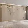 2025 Nuevo Estilo Mural de Papel Tapiz Estilo Chino de Flores y Pájaros para Sala de Estar, Pared de Fondo de TV, Sofá, Revestimiento de Pared de Dormitorio