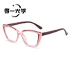 Nuevas Gafas de Sol Cat-Eye de Marco Grande con Diseño Color-Blocking, Gafas de Sol con Lente Transparente, Gafas de Sol para Mujer con Acabado de Alta Gama