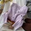 Nuevo cárdigan de punto trenzado para otoño e invierno, prenda de punto versátil holgada de manga larga, suéter elegante y suave para mujer