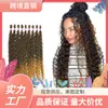 Extensões de Cabelo de Fibra Sintética Transfronteiriças Conjunto de Nove Peças, Cabelo Sintético Tipo Seda Resistente a Altas Temperaturas Europeu, Americano e Africano, Cachos Latino-Americanos de Fibra Sintética