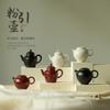 Tetera rosa, juego de té de cerámica estilo silencioso, tetera casera hecha a mano estilo japonés, tetera individual, tetera de gran capacidad