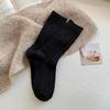 Meias de Lã para Mulheres, Meias de Cano Médio para Outono e Inverno, Forradas com Fleece e Espessadas, Quentes de Inverno, Cor Sólida, Meias Longas de Cashmere Femininas Estilo Slouch