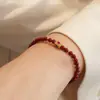 Loja de Fábrica Pulseira Autêntica Garantida com Alto Teor Natural de Cinábrio, Brilho Mineral, Jade de Cera de Abelha, Sensação de Alto Padrão, Pulseira Atacado, Areia Dourada Roxa