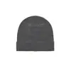 Gorro de Punto Grueso Cálido para Exteriores Unisex de Cachemira Otoño Invierno Color Sólido Casual con Puño