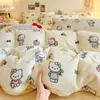 Juego de funda de edredón de terciopelo de leche engrosado de invierno, juego de cuatro piezas o tres piezas, sábana bajera cálida con forro polar, funda de edredón, protector de colchón para literas de dormitorio