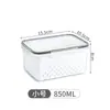 Cesta de drenaje de doble capa transfronteriza, caja de almacenamiento para refrigerador doméstico, caja de conservación de frutas y verduras, caja sellada refrigerada, recipiente a prueba de olores para refrigerador