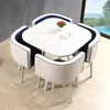 Juego Simple de Mesa y Sillas para Recepción, Mesa de Negociación, Mesa y Sillas para Recepción de Tienda de Uso Comercial, Mesa Redonda Pequeña para Oficina y Ocio