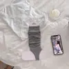 Meias finas de malha estilo ballet sem pé para panturrilha, chinelos estilo Miu com meia-sola emagrecedora JK e ponta aberta, meias longas caneladas