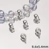 Nuevo Conector de Aleación China de Tres Vías Espaciador de Tubo Curvado en Forma de Corazón Cuentas Colgante Accesorios Hecho a Mano DIY Pulsera de Cuentas Collar Materiales para Joyería