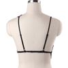 Comercio exterior, arnés de alambre de punto negro, ropa interior sexy, encaje sexy, bordado, tentación, tamaño promedio, sujetador de tres puntos O0602