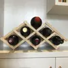 Estante de vino de madera maciza carbonizada al por mayor barato decoración estante de vino creativo estante de almacenamiento de botellas de vino para el hogar estante de vino europeo