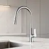 Torneira de Cozinha Extensível Cor Cinza-Arma de Cobre Puro para Uso Doméstico, Adequada para Pia e Lavagem de Louça, com Água Quente e Fria e Recursos Anti-Salpicos