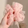Gomita para el pelo suave y dulce para mujer, scrunchie de malla estilo coreano, liga para coleta baja y moño, accesorio para el cabello de alta gama