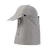 Gorra de béisbol de secado rápido gorra multifuncional para exteriores de pesca sombrero solar para hombre con protección para el cuello desmontable transpirable fina gorra de béisbol