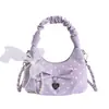 Nova Bolsa Transversal em Formato de Meia-Lua Versátil Nicho Plissada Moda Estilo Coreano Bolsa de Mão com Laço para Mulheres 2026 Bolsa de Trabalho Primavera