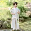 Conjunto Hanfu para Niños y Niñas 2026 Verano Nuevo Elegante Nuevo Estilo Chino Traje Tang Estilo Antiguo Atuendo de Presentación Conjunto de Dos Piezas