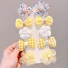 Nova Tiara de Cabelo com Laço Floral Super Fada de Princesa Tiara de Cabelo de Flor de Tecido Tiara de Cabelo Infantil Grampo para Franja de Meninas