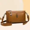 Bolso Transfronterizo para Mujer, Bolso Sencillo para Madre, Bolso Cruzado para Mujer de Mediana Edad, Bolso de Hombro de Cuero Suave con Múltiples Compartimentos y Gran Capacidad