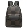 Mochila Xadrez Preto e Marrom Estilo Novo Retrô Transfronteiriça, Mochila Grande para Computador Business Casual para Homens e Mulheres para o Dia a Dia