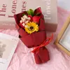 Presente de Aniversário Dia dos Namorados mini 7 Rosas Tamanho Polegar Sabonete Flores Preservadas Gipsofila Flores Secas Atacado Transfronteiriço