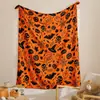 Manta de Halloween transfronteriza con estampado de calabaza de dibujos animados, manta de regalo, regalo de vacaciones, manta para siesta en la oficina, manta para sofá
