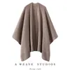 Cárdigan de punto jacquard calado de cachemira, estilo chal, corte holgado y relajado, longitud media, otoño/invierno, prenda exterior talla grande
