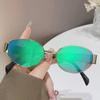 Nuevas Gafas de Sol Ovaladas de Metal de Venta Caliente Transfronteriza Europea y Americana Gafas Arc de Triomphe Gafas de Sol del Mismo Estilo de Celebridad de Internet Gafas de Sol para Mujer
