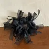 Goma para el pelo extragrande de estilo coreano de alta gama con lazo, goma para coleta, cuerda para el pelo de encaje a cuadros, accesorio para el pelo