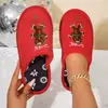 Pantuflas Navideñas Bordadas de Hombre de Jengibre Casual Transfronterizas, Suaves y Amigables con la Piel, Antideslizantes, Algodón para Ambiente del Hogar, Venta al por Mayor