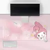 Alfombrilla de ratón linda de dibujos animados, alfombrilla extragrande de cuero PU resistente a las manchas, alfombrilla para escritorio de computadora de niña, alfombrilla impermeable para escribir para imprimir
