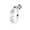 Clip para Oreja Espiral Ojo de Horus para Hombre Tendencia Guapo Estilo Hip-Hop Pendientes de Circonita Moda para Mujer Pendientes Personalizados de Tornillo