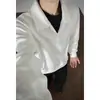 Camiseta tipo Polo Falsa de Dos Piezas Estilo High Street Americano Verano Otoño Nueva Remache Tacto de Alta Gama Camiseta con Capucha de Manga Larga con Cuello para Hombre