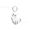 Estilo Desenho Animado Simples Gatinho Fofo F136 Liga de Titânio Brinco de Osso da Orelha Pingente DIY Colar Pulseira Acessórios de Joias