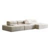 Sofá Modular Combinado de Chocolate Qiyu Esquina de Sala de Estar Moderna Sofá de Tela Bloque de Tofu Muebles de Diseñador