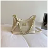 Diseño Único y Elegante para Mujer 2026 Nuevo Estilo Coreano Retro Bolso Cruzado de Hombro con Cadena Bolso de Axila a Cuadros Tipo Dumpling