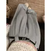 Foto real de los nuevos pantalones anchos de cintura alta estilo coreano para mujer para el otoño de 2026, pantalones casuales sueltos y fluidos, pantalones de traje 18121