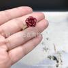 Novo Anel Inserido em Cinábrio Anel de Ouro Roxo de Minério Bruto Anel de Cinábrio Ajustável Joias da Moda para Mulheres