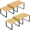 Estante de almacenamiento de cocina de hierro para condimentos, cuencos, estante de almacenamiento de dos niveles apilable, Amazon transfronterizo, hogar