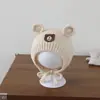 Sombrero para niños, sombrero de lana de oso de dibujos animados para niños pequeños de 1 a 3 años, sombrero de punto para otoño e invierno, gorro protector de orejas
