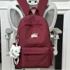 Mochila Nueva Unisex Transfronteriza, Bolsa para Estudiantes Universitarios, Mochila de Algodón con Bordado de Rombos, Bolsa para Computadora, Bolsa Casual para Viajes Diarios