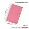 M5 Glitter Cor de Doce Bolsa com Zíper de Folhas Soltas Material para Planner Bolsa de Armazenamento de Cartão de Foto de Idol Pingente de Foto DIY