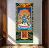 Pintura Decorativa para Alojamiento Familiar Tapiz para Sala de Estar Tela Estilo Étnico Pintura Colgante de Tela Colgante de Xizang Tapiz Estilo Xizang Tapiz Mural para Casa de Té